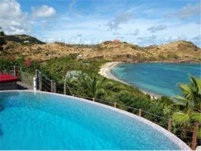 St Barts vacation villa rental amazing ocean view from the private pool
