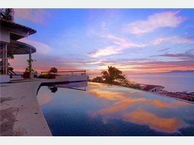 Puerto Vallarta deluxe beach home rental with amazing sunset and ocean views