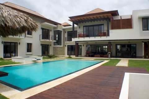 Modern Dominican Republic vacation villa with Balinese theme